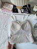 浪莎（LangSha）保暖背心內衣女帶胸墊2025新款秋冬季法式性感蕾絲內搭吊帶打底衫 米白色 XL (80C/85AB) 130-145斤 曬單實(shí)拍圖