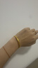 CRD克徠帝足金手鐲泥鰍背素圈古法沙足金999空心送女友節日禮物 20.5g 54# 曬單實(shí)拍圖