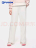 FILA FUSION斐樂(lè )潮牌針織直筒長(cháng)褲女25冬季新款時(shí)尚休閑寬松闊腿褲子 云白色-WT S 160/62A/S 曬單實(shí)拍圖