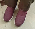 足力健老人鞋冬季保暖靴子老年加絨棉鞋防寒鞋雪地靴媽媽鞋 8693K絳紫39 曬單實(shí)拍圖