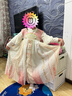 安妮優(yōu)兒中秋節漢服女童連衣裙兒童中國風(fēng)古裝超仙唐裝公主裙子 粉色  140 曬單實(shí)拍圖