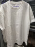 高級灰 500g重磅純棉T恤厚實(shí)不透短袖男女純色寬松大碼打底上衣服 象牙白-【500g重磅】 2XL建議180-200斤 曬單實(shí)拍圖