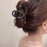 伊黛兒春夏高級感輕奢水鉆抓夾盤(pán)發(fā)鯊魚(yú)夾子頭飾氣質(zhì)發(fā)卡女生小眾發(fā)飾品 F2378黑色 曬單實(shí)拍圖