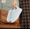 森馬（senma）時(shí)尚韓版百搭厚底小白鞋透氣舒適休閑鞋女121134806 白色 38碼 曬單實(shí)拍圖