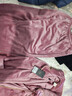 曲果（QUGUO）品牌睡衣女士秋冬季長(cháng)袖海島絨冬天薄款絨質(zhì)秋冬款開(kāi)衫家居服套裝 9937嫣紫色 L 【建議100-120斤】 曬單實(shí)拍圖