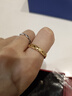 周六福新年禮物黃金戒指5G足金亮面車(chē)花經(jīng)典幾何圖形彈性情侶對戒 計價(jià)T 女戒10號-4.48g 曬單實(shí)拍圖
