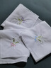 擦汗小方巾棉刺繡手帕繡花棉女士手絹薄柔軟優(yōu)雅方巾擦汗眼睛 花型三() 3條 曬單實(shí)拍圖