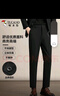 啄木鳥(niǎo)（TUCANO）休閑褲男士四季款商務(wù)百搭西裝褲時(shí)尚修身彈力長(cháng)褲子男裝黑色 35  曬單實(shí)拍圖