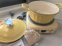 北鼎（Buydeem） 電磁爐琺瑯鍋套裝聰明爐一體鍋爐多功能低溫慢煮家用大功率智能調溫火鍋湯鍋琺瑯鍋電灶 【小鵝黃套餐】多功能電磁爐+25cm燜燉鍋 曬單實(shí)拍圖
