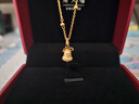 周大福蝴蝶結雪花鈴鐺黃金吊墜(工費280)約1.85g EOF2202 曬單實(shí)拍圖