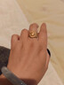 足銀9999描金牡丹花開(kāi)口戒指新中式國潮風(fēng)精致百搭指環(huán)送女友禮物 描金牡丹花開(kāi)口足銀戒指  證書(shū)+禮盒 約5克 曬單實(shí)拍圖