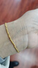 潮宏基高光金足金黃金手鏈女爆閃蹦迪珠送女友生日禮物計價(jià)  約2.35g 曬單實(shí)拍圖