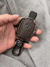堅翔豐田折疊鑰匙套卡羅拉銳放凱美瑞鋒蘭達雷凌銳志漢蘭達包RAV4榮放 D折疊2鍵棕色鑰匙套+真皮車(chē)標繩 曬單實(shí)拍圖