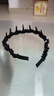 新款2025路易斯繁星發(fā)箍 輕奢氣質(zhì)小香風(fēng)手工串珠發(fā)箍 正反兩戴 黑色 曬單實(shí)拍圖