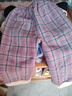 G.duck小黃鴨女童褲子加絨冬季新款兒童長(cháng)褲保暖闊腿褲休閑寶寶加厚棉褲 毛呢格子褲紫色 120 建議110-120cm5-6歲 曬單實(shí)拍圖
