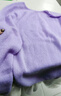 塔馳密司（touchmiss）圓領(lǐng)套頭純色毛衣女2026春季新款保暖針織衫女FSL 淡紫色. L 曬單實(shí)拍圖