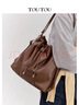 toutou新款水桶包輕便大托特一包多用腋下包雙肩包生日新年馬年禮物 曬單實(shí)拍圖
