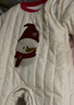 宜爽兒嬰兒連體衣秋冬季圣誕節男女寶外出棉服新生兒衣服加絨夾棉加厚款 杏色 66cm 曬單實(shí)拍圖