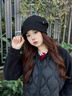 十竹帽子冬季女大頭圍堆堆帽韓版時(shí)尚套頭產(chǎn)婦做月子帽顯臉小包頭冷帽 黑色【四季款/抽繩可調節】 曬單實(shí)拍圖