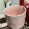 可愛(ài)fufu生日蛋糕馬克杯帶蓋勺陶瓷杯送女生高顏值有意義生日禮物 漢堡生日蛋糕杯+勺1個(gè)350ml 曬單實(shí)拍圖