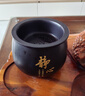 陶瓷茶渣缸茶洗帶過(guò)濾茶器杯洗筆洗家用建水水盂廢水缸茶具配件 粗陶小號茶渣缸【靜心】+過(guò)濾蓋-禪黑 曬單實(shí)拍圖