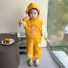 G.duck小黃鴨童裝星星人衣服女童春裝套裝2026新款洋氣兒童衛衣褲子春秋 黃色 110 建議4~5歲【100-110cm】cm 曬單實(shí)拍圖