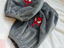 蝶思蔓兒童袖套男童2025新款秋冬防臟寶寶套袖可愛(ài)短款護袖羽絨服手袖頭 深灰色 1雙（絨布袖套32524） 曬單實(shí)拍圖