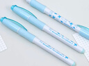 白雪（snowhite）直液式鋼筆護手膠套免換墨囊速干小學(xué)生三年級EF小包尖 FP801B可擦藍12支 曬單實(shí)拍圖