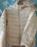 雅鹿羽絨服女士輕薄秋羽絨連帽簡(jiǎn)約純色修身保暖短款外套 米白 170  曬單實(shí)拍圖