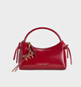 CHARLES&KEITH26春新品新年系列蝴蝶結婚包手提斜挎包包女包CK2-30160255-A Tomato Red番茄朱紅 S 曬單實(shí)拍圖