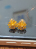 金至尊黃金耳飾煥彩雛菊5G足金耳釘送老婆生日禮物計價(jià) 2.6克 曬單實(shí)拍圖
