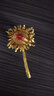 朱炳仁銅 燃燒的向日葵胸針  掛件 掛飾 辦公室桌面裝飾品禮品擺件 曬單實(shí)拍圖