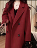 GARNUO紅色雙面羊毛大衣女中長(cháng)款2026秋冬新款韓系小個(gè)子高級感毛呢外套 紅色 S 【85-110斤】 曬單實(shí)拍圖
