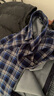 立蒙冬季男士保暖襯衫加絨加厚長(cháng)袖格子襯衣中年爸爸裝 339細藍格5XL 曬單實(shí)拍圖