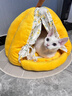 貝初眾貓窩保暖冬季封閉式貓屋貓咪窩貓床狗窩四季通用安全感南瓜躲避屋 南瓜納福窩【豪華保暖升級】 L【適合18斤內寵物】 可拆洗/久睡不塌陷 曬單實(shí)拍圖