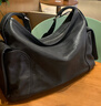 裘真新年禮物 植鞣羊皮逍遙hobo包單肩斜挎包休閑復古大容量通勤包女 黑色-小號羊皮 曬單實(shí)拍圖