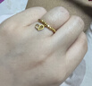 六福珠寶新年禮物 黃金戒指童心心晴足金愛(ài)心蹦迪珠彈力戒 計價(jià) 約0.90克 曬單實(shí)拍圖