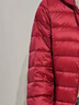 中青年輕薄羽絨棉服女短款秋冬季新款連帽輕便薄款外套上衣羽絨棉 酒紅色 809 3XL 建議110-130斤 曬單實(shí)拍圖