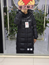 坦博爾鵝絨服女長(cháng)款連帽收腰顯瘦加厚保暖女士羽絨服550890D極光黑170 曬單實(shí)拍圖