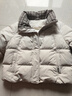 雅鹿羽絨服女冬季通勤百搭加厚面包服撞色立領(lǐng)保暖休閑小個(gè)子甜美外套 米色 L 推薦110-130斤 曬單實(shí)拍圖