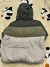 巴拉巴拉童裝兒童羽絨服男童冬裝撞色連帽外套上衣舒適戶(hù)外時(shí)尚潮 綠色調00444-白鴨絨 120cm （充絨量84g） 曬單實(shí)拍圖