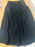 三彩2025冬季新款高腰半身裙磨毛A字裙顯瘦中長(cháng)裙大擺傘裙女 經(jīng)典黑 S 155/64A 曬單實(shí)拍圖