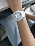 卡西歐（CASIO） 女表G-SHOCK GIRLS防震運動(dòng)櫻花粉石英表日韓表女士腕表送女友 GMA-S120MF-7A2白金款 曬單實(shí)拍圖