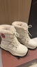 駱駝（CAMEL）熔巖雪地靴女懶人毛毛鞋冬季增高防寒休閑靴 L25W577050 米色 39 曬單實(shí)拍圖