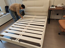京東京造家居潮汐真皮床 頭層牛皮實(shí)木框架 主臥雙人床1.5×2米 曬單實(shí)拍圖