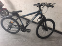 鳳凰（Phoenix） 山地自行車(chē)成年人男士女士學(xué)生變速減震油剎線(xiàn)剎山地車(chē)自行車(chē) 黑藍/鋁合金車(chē)架/藍圖定位 24寸（身高145-170左右） 27速數字指撥/默認線(xiàn)碟可改油碟 曬單實(shí)拍圖
