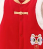 貝瑞加（Babyprints）兒童馬甲秋冬夾棉保暖背心寶寶過(guò)年大紅色衣服拜年棉衣 醒獅財100 曬單實(shí)拍圖