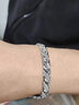 OIDSG老鳳凰925純銀古巴手鏈男士新款潮流痞帥手鐲小眾設計感個(gè)性手環(huán) 銀魚(yú)手鏈21cm 贈送調節器 曬單實(shí)拍圖