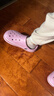 卡駱馳（CROCS）貝雅卡駱班兒童洞洞鞋沙灘鞋男女童包頭拖鞋/207018/207019 芭蕾粉/糖果粉-6TG 35 (215mm) 曬單實(shí)拍圖
