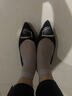 蜘蛛王小香風(fēng)尖頭粗跟單鞋女春秋淺口軟底法式通勤四季職業(yè)工作鞋女黑色 黑色5公分 41 曬單實(shí)拍圖